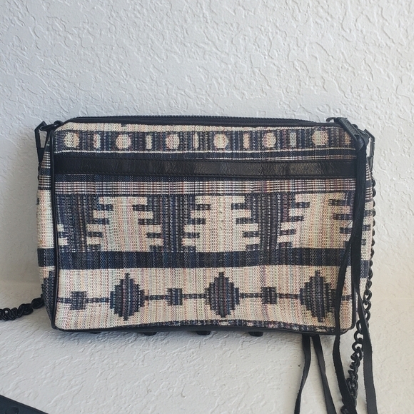 Rebecca Minkoff MAC Southwestern Woven Tweed Aztec Western Boho Bag - Picture 2 of 15